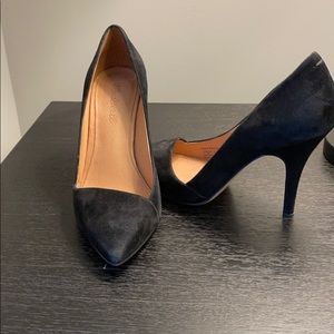 Madewell Mira Black suede pumps
